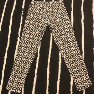 J Crew black and white patterned jeans